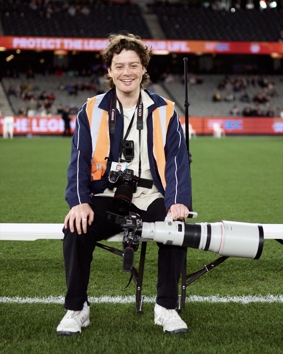 Patrick Quay on the job, working in sport