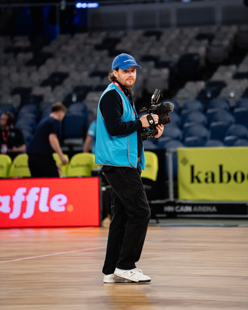 Patrick Quay on the job, working in sport